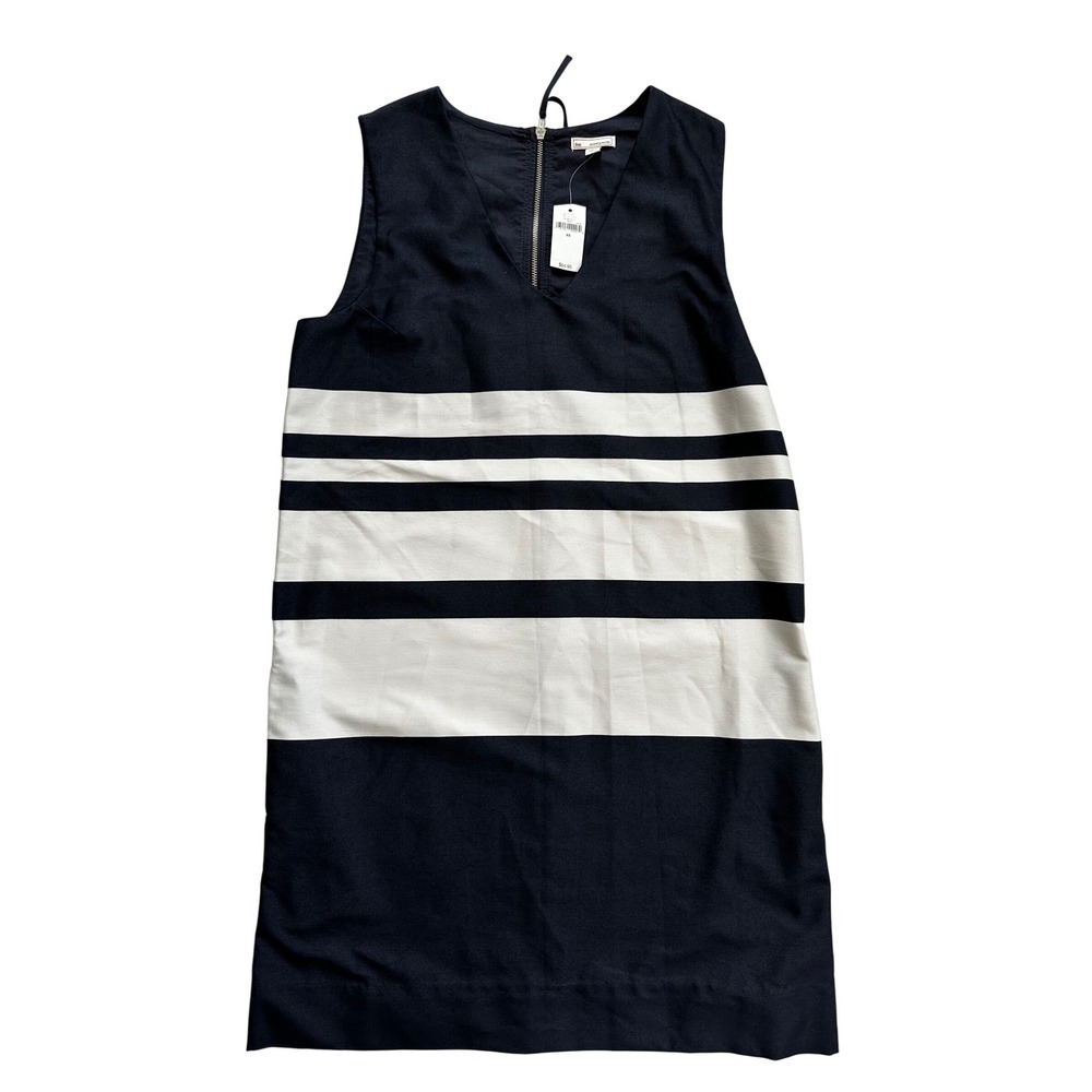 GAP‎ Designed & Crafted Sleeveless U-Neck Stripe Dress XS Spring 2014